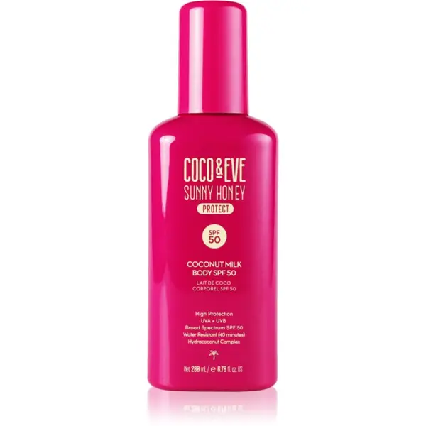 Coco & Eve Coco & Eve Sunny Honey Coconut Milk Body SPF50 слънцезащитен лосион за тяло SPF 50 200 мл.