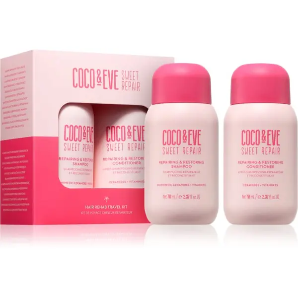 Coco & Eve Coco & Eve Sweet Repair Hair Rehab Travel Kit комплект за пътуване за увредена и боядисана коса 2x70 мл.