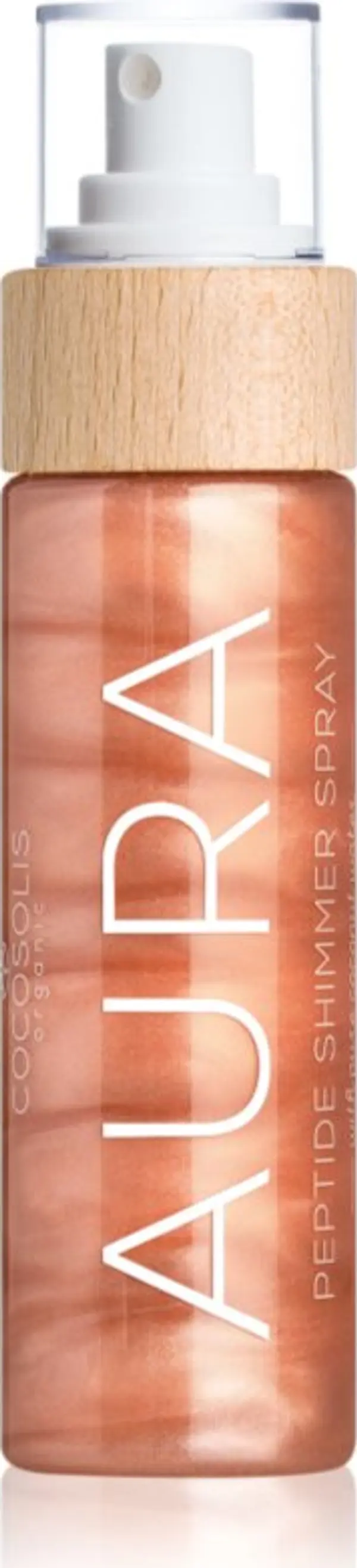COCOSOLIS COCOSOLIS AURA Peptide Shimmer Spray хидратиращ спрей с блясък с аромат Raspberry 100 мл.