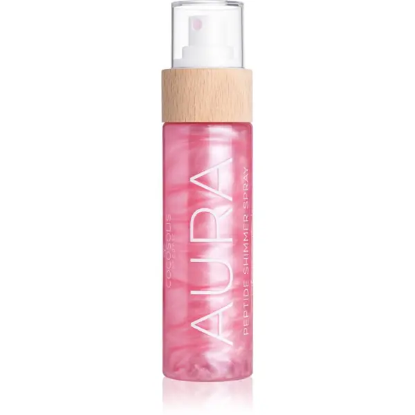 COCOSOLIS COCOSOLIS AURA Peptide Shimmer Spray хидратиращ спрей с блясък с аромат Strawberry Cheesecake 100 мл.