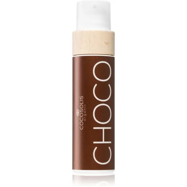 COCOSOLIS COCOSOLIS CHOCO масло за грижа и придобиване на тен без защитен фактор с аромат Chocolate 110 мл.