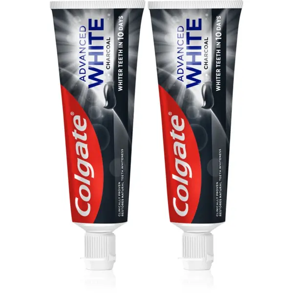 Colgate Colgate Advanced White Charcoal избелваща паста за зъби с активен въглен 2x75 мл.