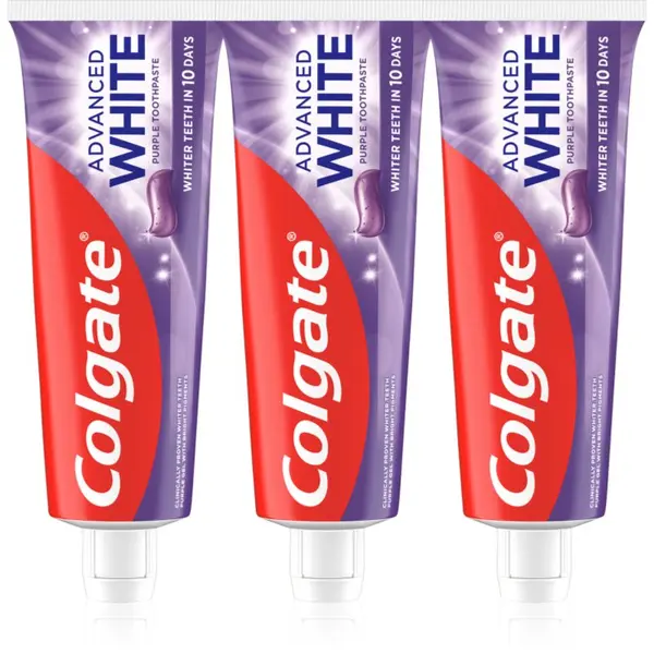 Colgate Colgate Advanced White Purple White избелваща паста за зъби 3x75 бр.