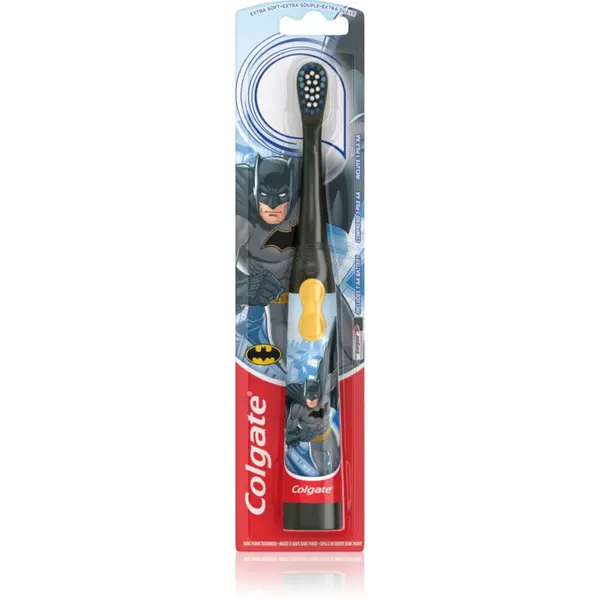 Colgate Colgate Kids Batman детска електрическа четка за зъби със сменяеми батерии много мека Silver 1 бр.