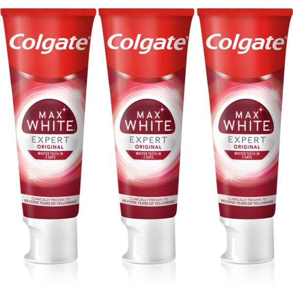 Colgate Colgate Max White Expert Original избелваща паста за зъби 3x75 мл.
