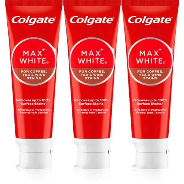 Colgate Colgate Max White One Coffee, Tea & Wine избелваща паста за зъби 3x75 мл.