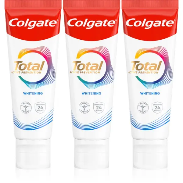 Colgate Colgate Total Active Prevention Whitening избелваща паста за зъби 3x75 мл.