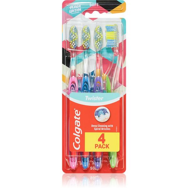 Colgate Colgate Twister Design Edition четка за зъби 4 бр.