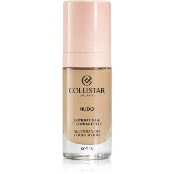 Collistar Collistar NUDO Second Skin Foundation SPF 15 озаряващ хидратиращ фон дьо тен с изглаждащ ефект цвят 2G Beige Dorato 30 мл.