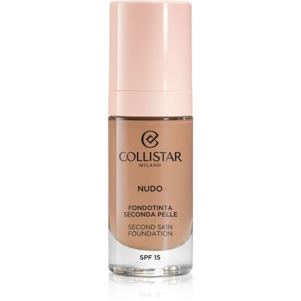 Collistar Collistar NUDO Second Skin Foundation SPF 15 озаряващ хидратиращ фон дьо тен с изглаждащ ефект цвят 5N Ambra 30 мл.