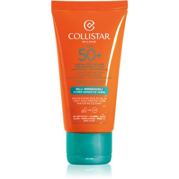 Collistar Collistar Special Perfect Tan Active Protection Sun Face Cream крем за загар против бръчки SPF 50+ 50 мл.