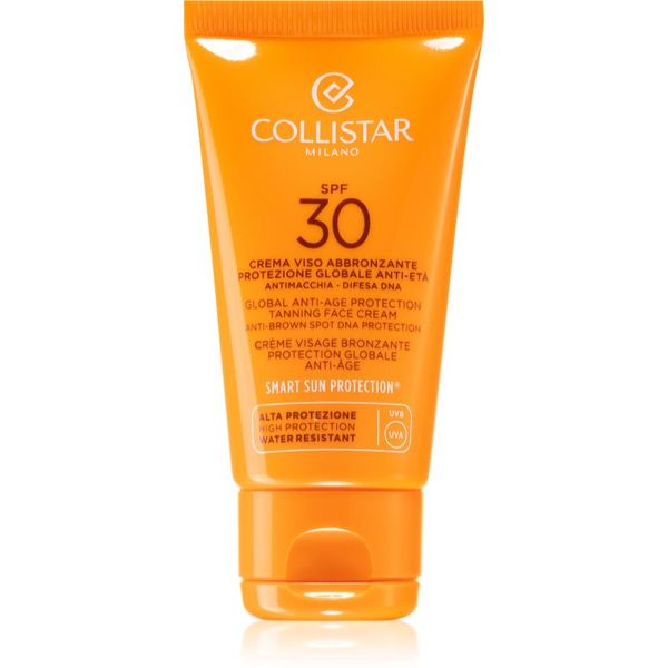 Collistar Collistar Special Perfect Tan Global Anti-Age Protection Tanning Face Cream слънцезащитен крем против стареене на кожата SPF 30 50 мл.