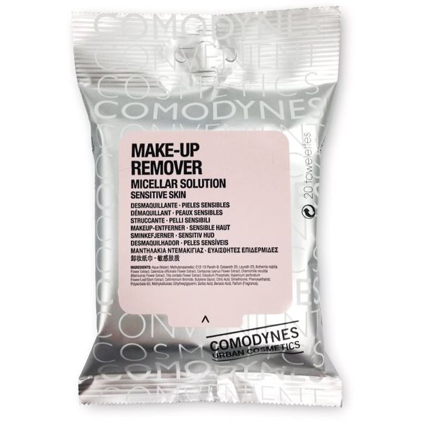 Comodynes Comodynes Make-up Remover Micellar Solution кърпички за почистване на грим за чувствителна кожа на лицето 20 бр.