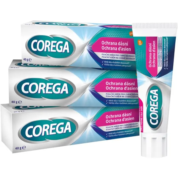 Corega Corega Gum Protection лепило крем за зъбни протези 3x40 гр.