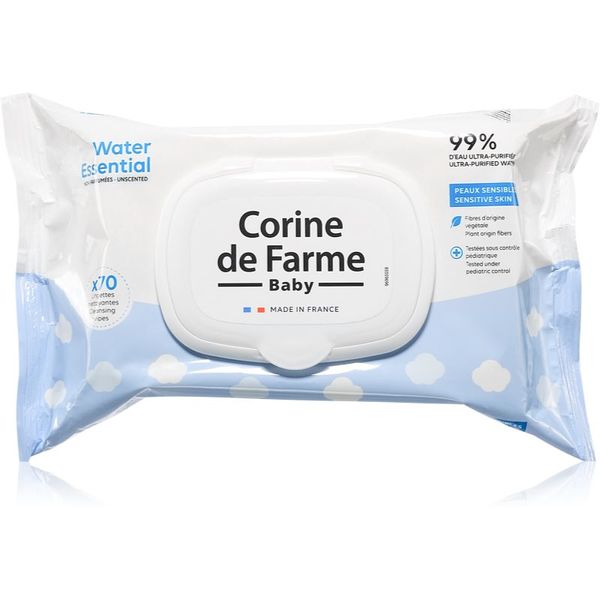 Corine de farme Corine de farme Water Wipes нежни мокри кърпички за бебета 70 бр.