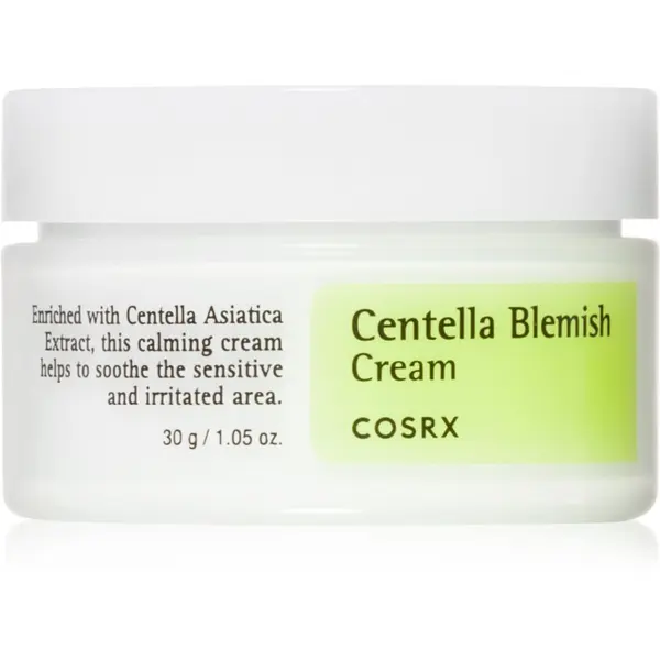 Cosrx Cosrx Centella Blemish Cream подхранващ успокояващ крем против зачервяване на кожата 30 мл.
