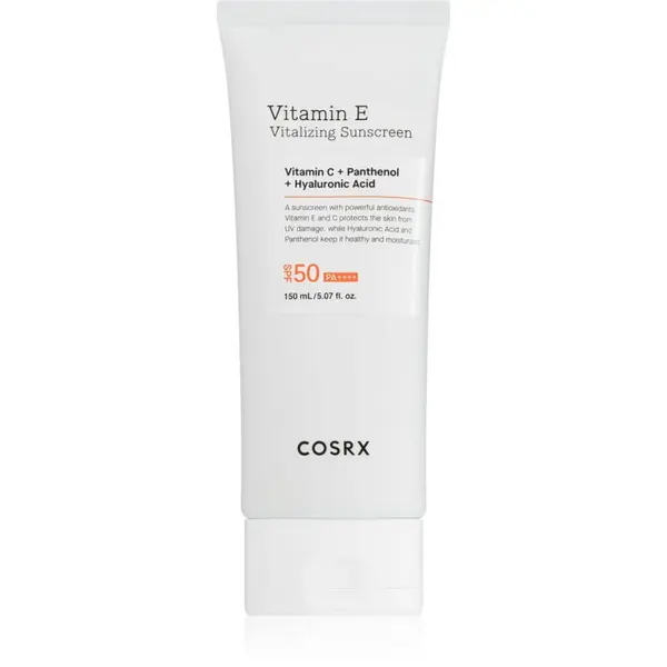 Cosrx Cosrx Vitamin E Vitalizing Sunscreen​ слънцезащитен крем за лице против признаци на стареене SPF 50+ 150 мл.
