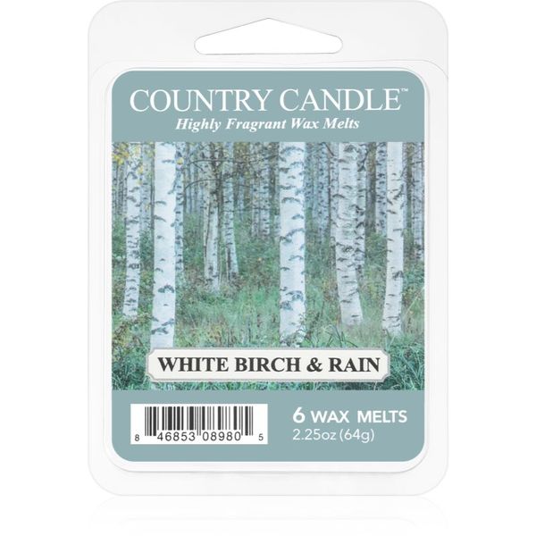 Country Candle Country Candle White Birch & Rain восък за арома-лампа 64 гр.