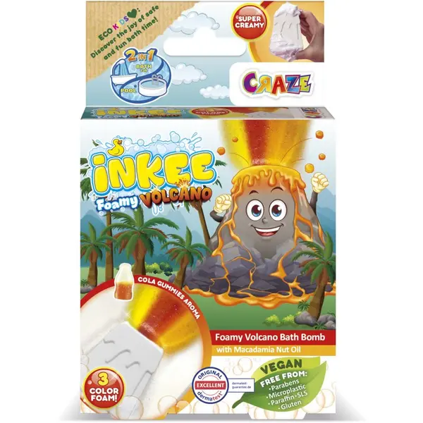 Craze Craze INKEE Foamy Volcano бомбичка за вана за деца 1 бр.