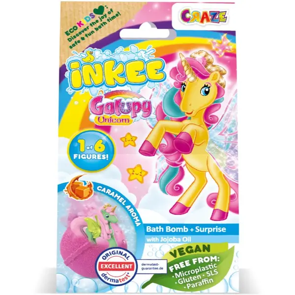 Craze Craze INKEE Galupy Unicorn бомбичка за вана за деца 1 бр.