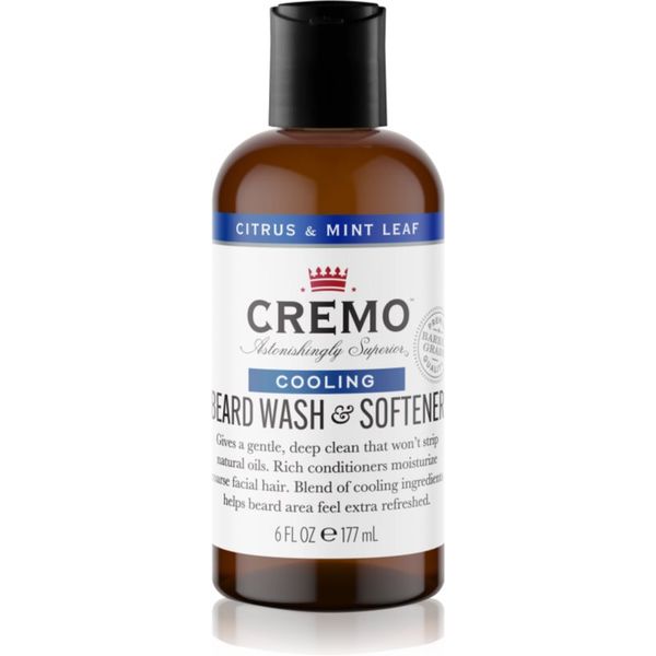 Cremo Cremo 2 in 1 Beard Wash & Softener шампоан за брада за мъже Citrus & Mint Leaf 177 мл.