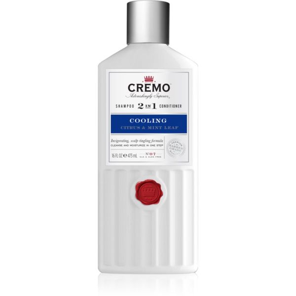 Cremo Cremo Citrus & Mint Leaf 2in1 Cooling Shampoo стимулиращ и освежаващ шампоан 2 в 1 за мъже 473 мл.