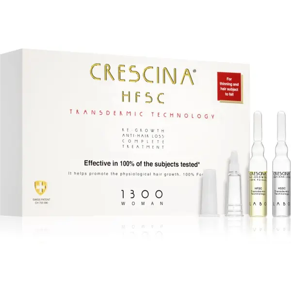 Crescina Crescina Transdermic 1300 Re-Growth and Anti-Hair Loss грижа за растеж на косата против косопад за жени 20x3.5 мл.