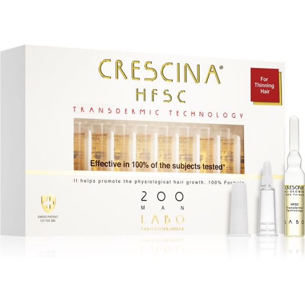 Crescina Crescina Transdermic 200 Re-Growth грижа за растеж на косата за мъже 20x3,5 мл.
