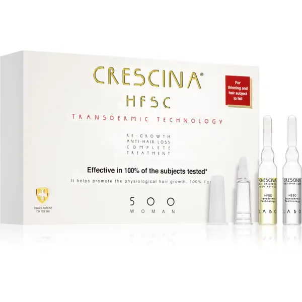 Crescina Crescina Transdermic 500 Re-Growth and Anti-Hair Loss грижа за растеж на косата против косопад за жени 20x3,5 мл.