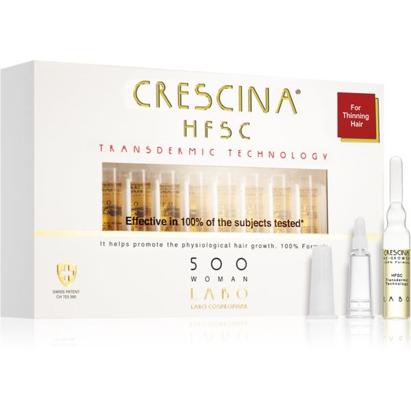 Crescina Crescina Transdermic 500 Re-Growth грижа за растеж на косата за жени 20x3,5 мл.