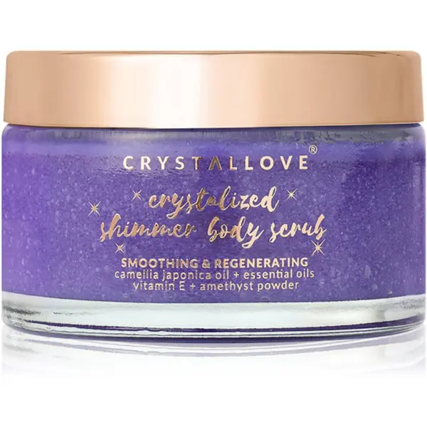 Crystallove Crystallove Amethyst Shimmer Body Scrub пилинг за тяло с блестящи частици 200 гр.
