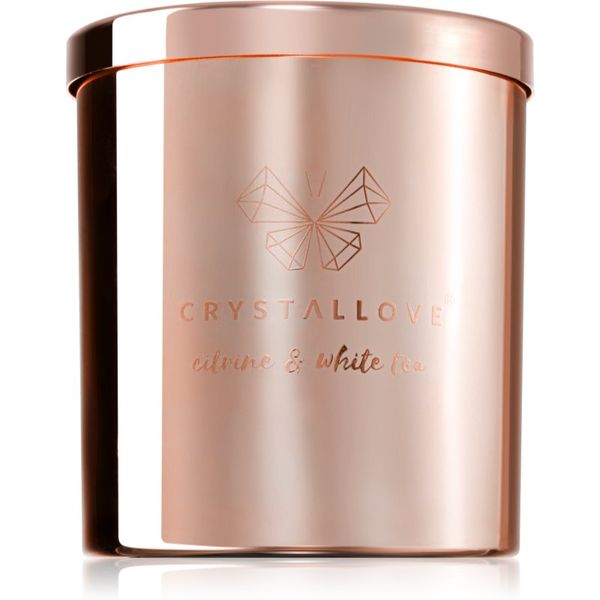 Crystallove Crystallove Crystalized Scented Candle Citrine & White Tea ароматна свещ 220 гр.