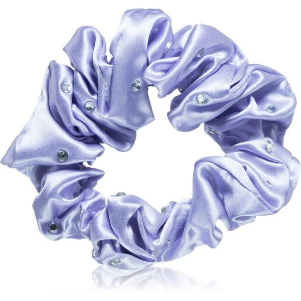 Crystallove Crystallove Crystalized Silk Scrunchie копринен ластик за коса боя Lilac 1 бр.