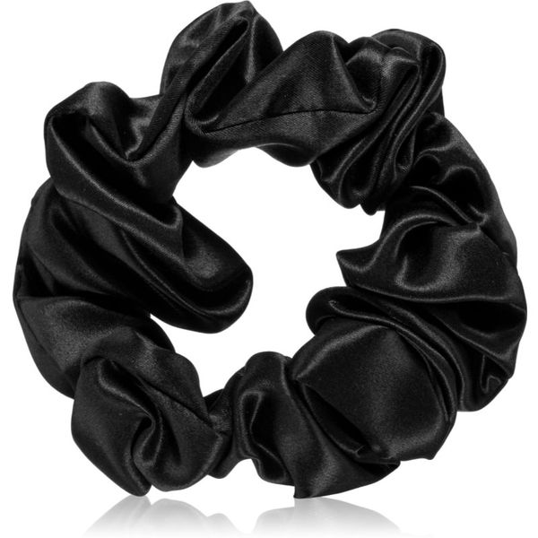 Crystallove Crystallove Silk Scrunchie копринен ластик за коса Black 1 бр.