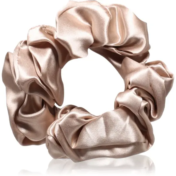 Crystallove Crystallove Silk Scrunchie копринен ластик за коса Gold 1 бр.