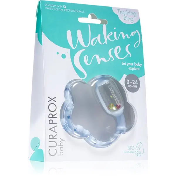 Curaprox Curaprox Baby Waking Senses Чесалка за зъби с четка за масаж и дрънкалка 1 бр.