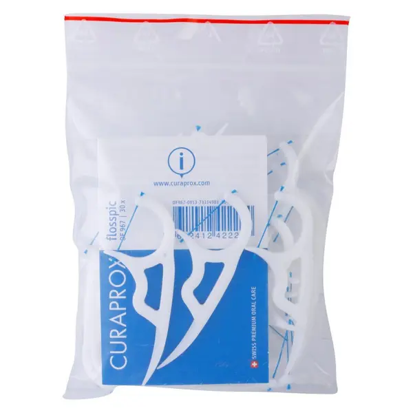 Curaprox Curaprox Flosspic DF 967 конец за зъби и клечка за зъби в едно 30 бр.