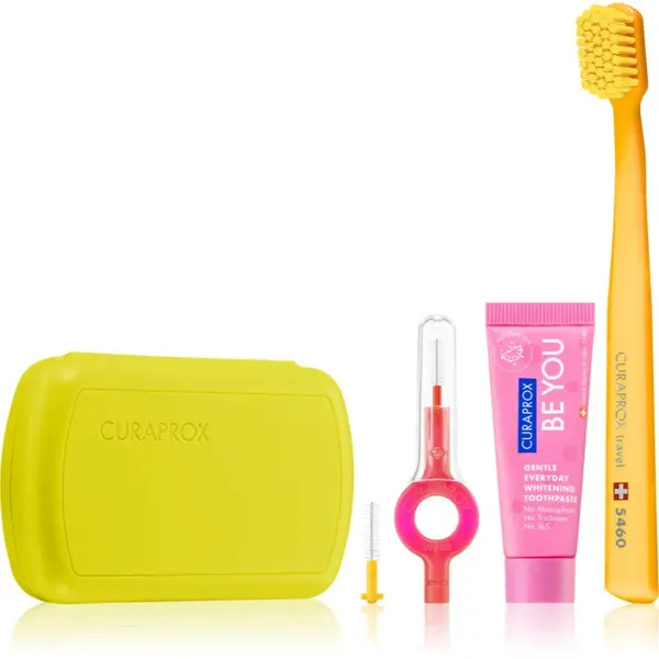 Curaprox Curaprox Travel Set комплект за пътуване за зъби, език и венци Green