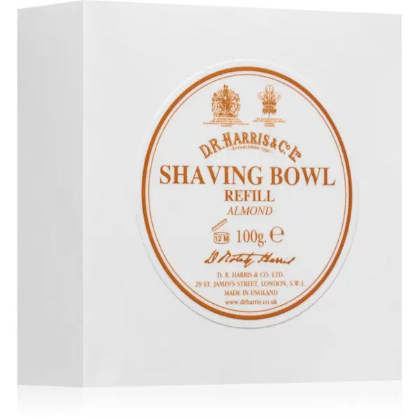 D.R. Harris D.R. Harris Shawing Bowl Refill сапун за бръснене пълнител Almond 100 гр.