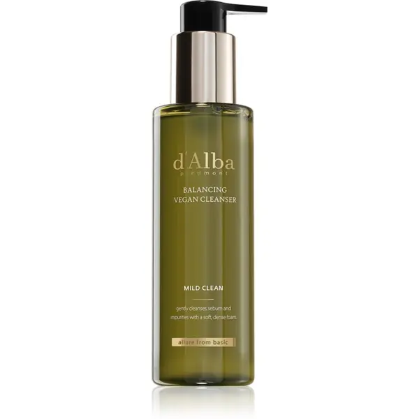 d'Alba d'Alba Mild Skin Balancing Vegan Cleanser овлажняващ почистващ гел с успокояващ ефект 200 мл.