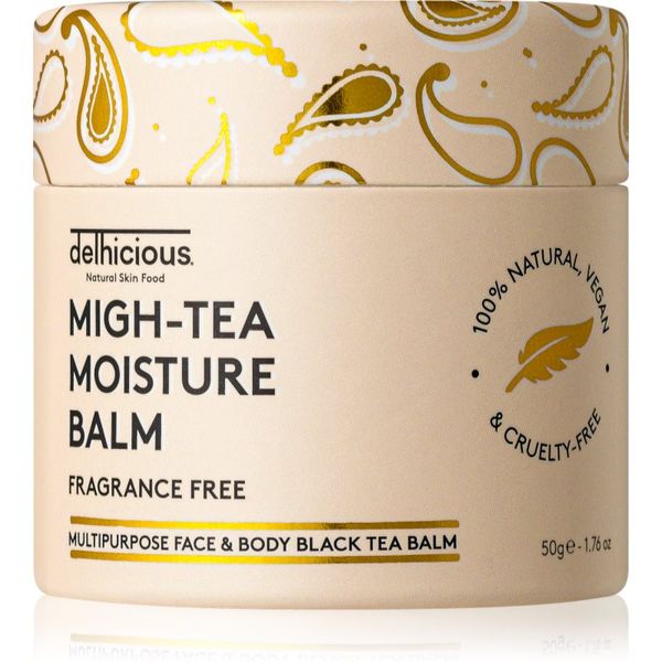 delhicious delhicious MIGH-TEA MOISTURE BALM мултифункционален балсам за много суха и чувствителна кожа без парфюм 50 гр.