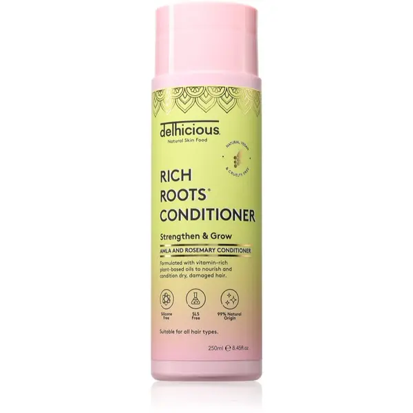 delhicious delhicious RICH ROOTS Repair & Shine Conditioner възстановяващ балсам за блясък и мекота на косата 250 мл.