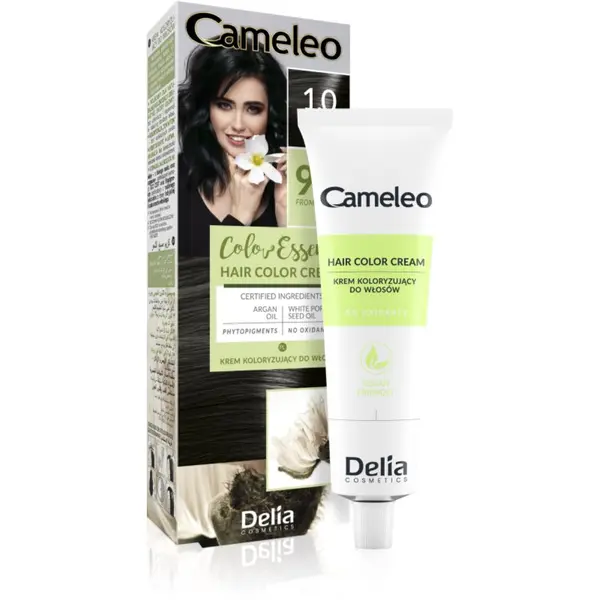 Delia Cosmetics Delia Cosmetics Cameleo Color Essence боя за коса в туба цвят 1.0 Black 75 гр.