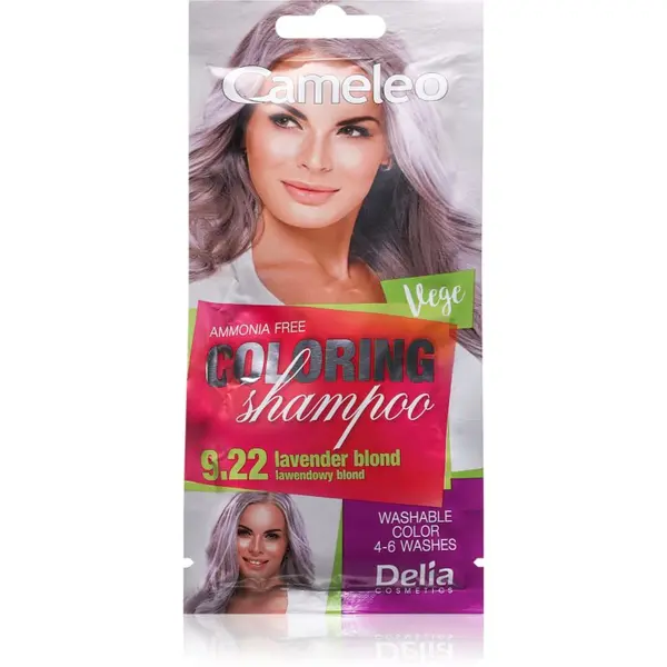 Delia Cosmetics Delia Cosmetics Cameleo Coloring Shampoo тониращ шампоан За коса цвят 9.22 Lavender Blonde 40 мл.