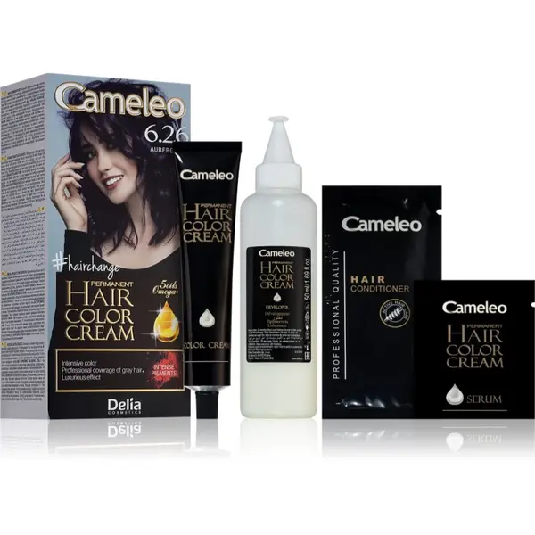 Delia Cosmetics Delia Cosmetics Cameleo Omega перманентната боя за коса цвят 6.26 Aubergine