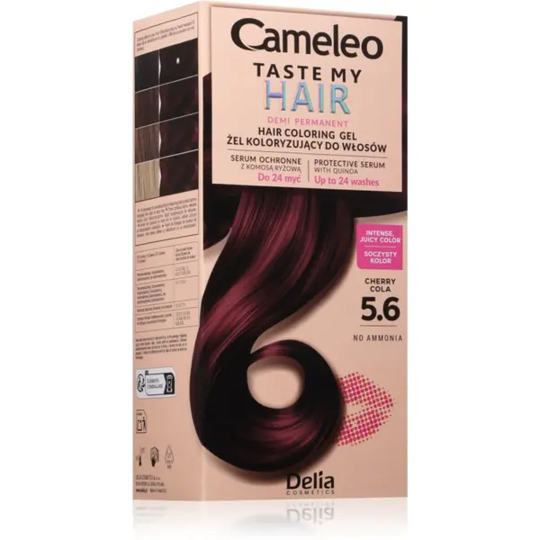 Delia Cosmetics Delia Cosmetics Cameleo Taste My Hair полуперманентна боя за коса цвят 5.6 Cherry Cola 1 бр.