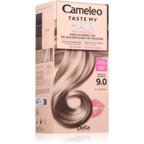 Delia Cosmetics Delia Cosmetics Cameleo Taste My Hair полуперманентна боя за коса цвят 9.0 Vanilla Blonde 1 бр.