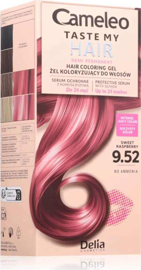 Delia Cosmetics Delia Cosmetics Cameleo Taste My Hair полуперманентна боя за коса цвят 9.52 Sweet Raspberry 1 бр.
