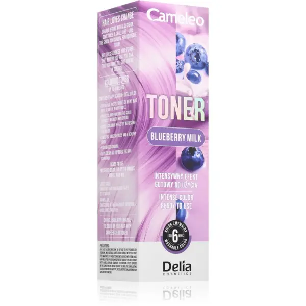 Delia Cosmetics Delia Cosmetics Cameleo Toner цветен тонер За коса цвят Blueberry Milk 75 мл.