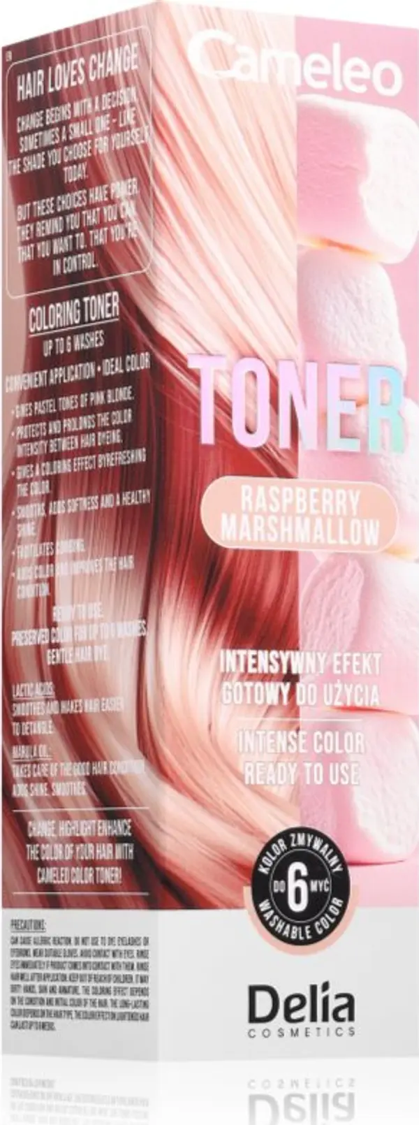 Delia Cosmetics Delia Cosmetics Cameleo Toner цветен тонер За коса цвят Raspberry Marshmallow 75 мл.
